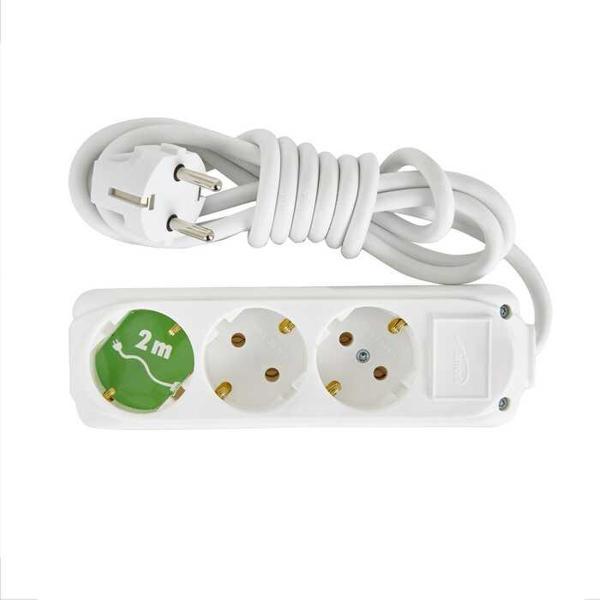 Almera 3'lü Topraklı Grup Priz - 2 Metre - Image 1