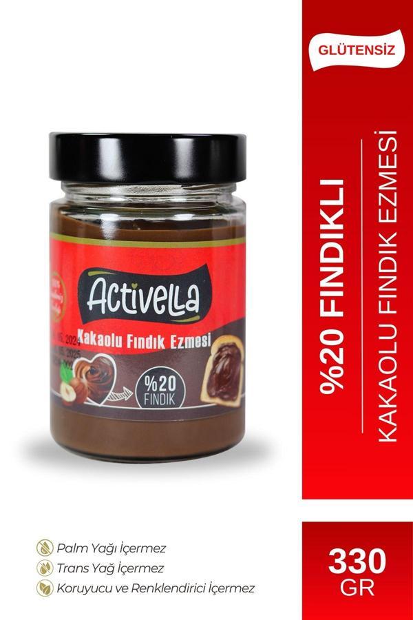 Activella Kakaolu Fındık Ezmesi 330gr %20 Fındıklı - Image 1