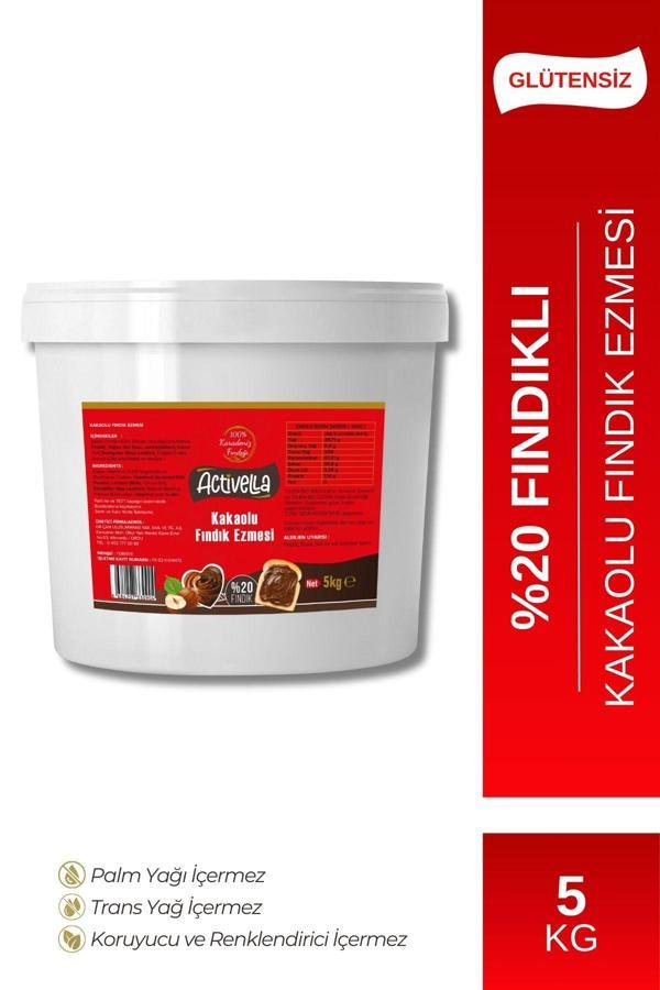 Activella Kakaolu Fındık Ezmesi 5kg %20 Fındıklı - Image 1