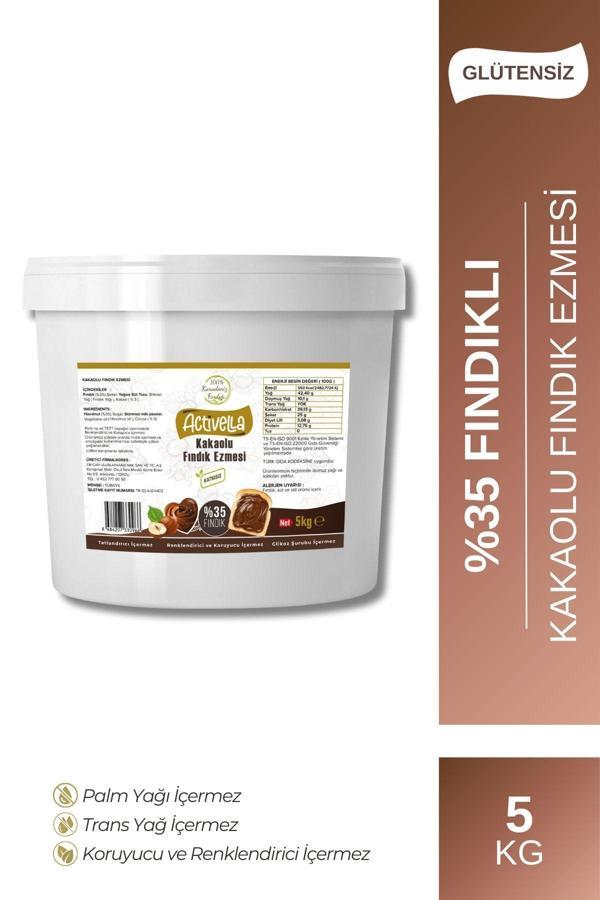 Activella Kakaolu Fındık Ezmesi 5kg %35 Fındıklı - Image 1