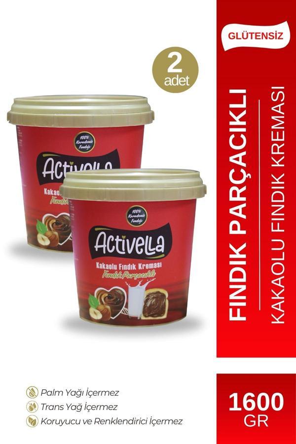 Activella Kakaolu Fındık Kreması Parçacıklı 800gr X2 - Image 1