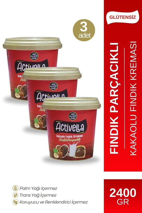 Activella Kakaolu Fındık Kreması Parçacıklı 800gr X3 - Image 1