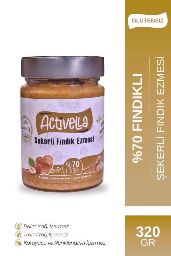 Activella Şekerli Fındık Ezmesi 320gr %70 Fındıklı - Image 1