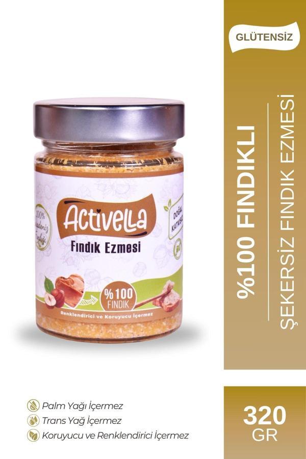 Activella Şekersiz Fındık Ezmesi 320gr %100 Fındıklı - Image 1