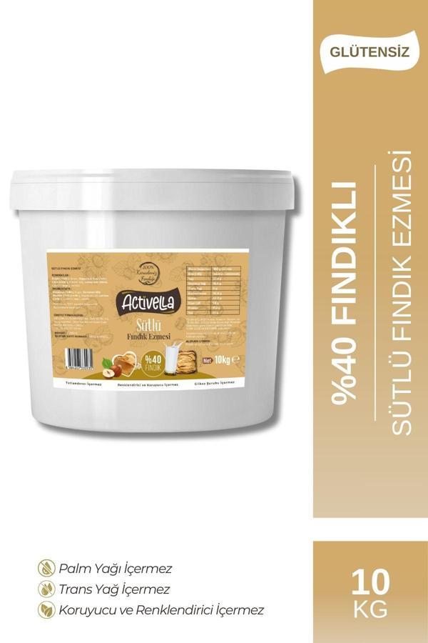 Activella Sütlü Fındık Ezmesi 10kg %40 Fındıklı - Image 1