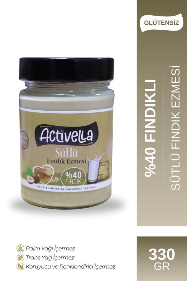 Activella Sütlü Fındık Ezmesi 330gr %40 Fındıklı - Image 1