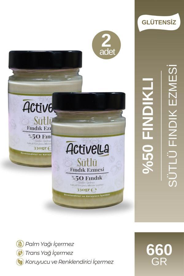Activella Sütlü Fındık Ezmesi 330gr %50 Fındıklı X2 - Image 1