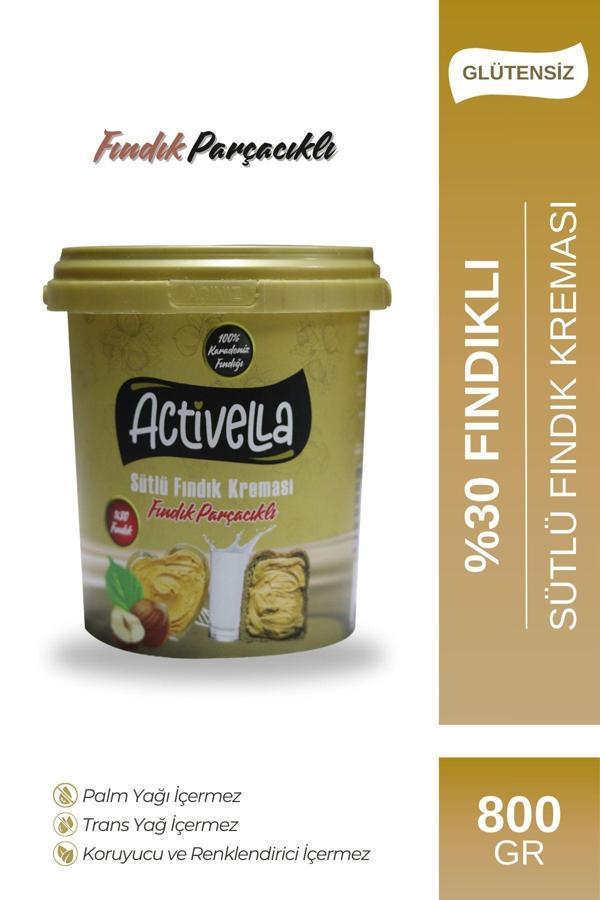Activella Sütlü Fındık Kreması Parçacıklı 800gr %30 Fındıklı - Image 1