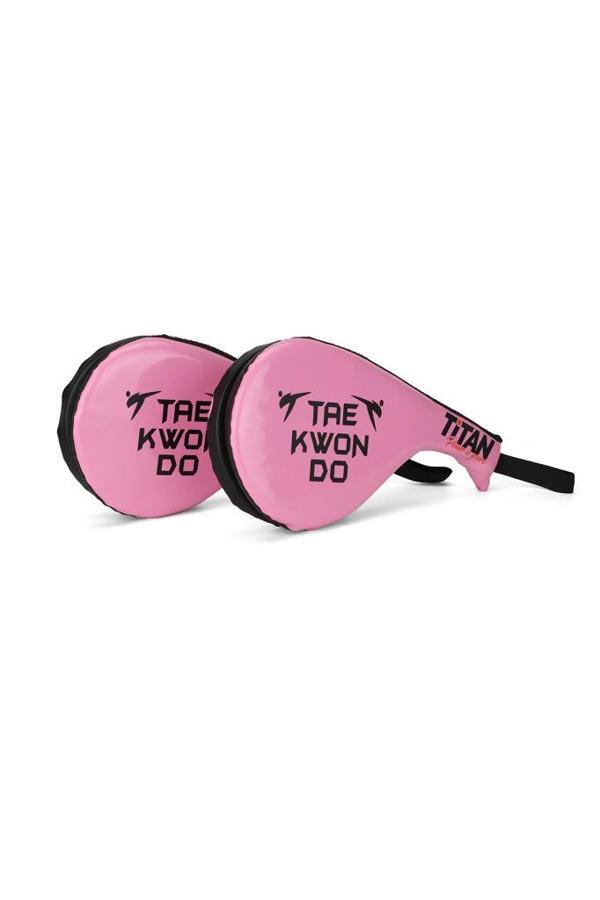 TİTAN SPORT TAEKWONDO PEMBE RAKET ELLİK 2'Lİ SET - Image 1