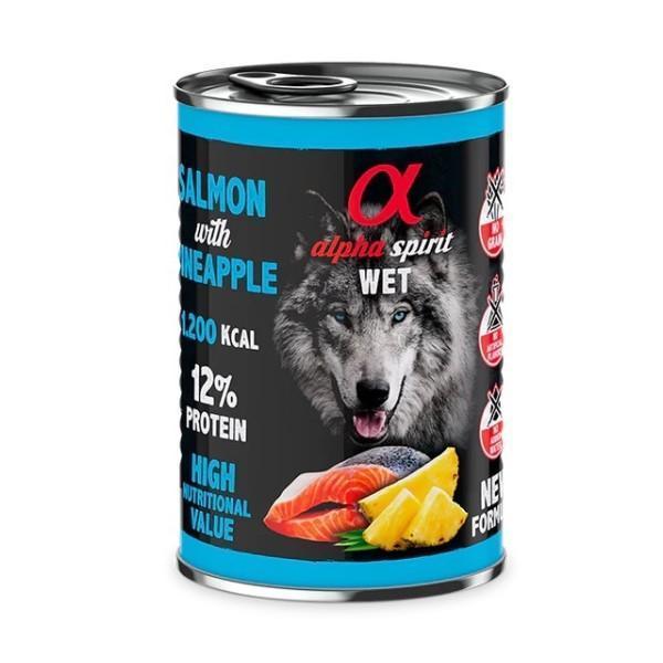 Alpha Spirit Wet Foot Ananas Somonlu Yetişkin Köpek Konservesi 400 Gr - Image 1