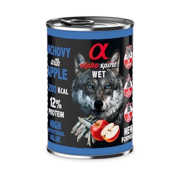Alpha Spirit Wet Foot Kırmızı Elma Hamsili Yetişkin Köpek Konservesi 400 Gr - Image 1