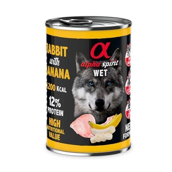 Alpha Spirit Wet Foot Muzlu Tavşan Etli Yetişkin Köpek Konservesi 400 Gr - Image 1