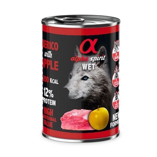 Alpha Spirit Wet Foot Sarı Elma Domuz Etli Yetişkin Köpek Konservesi 400 Gr - Image 1