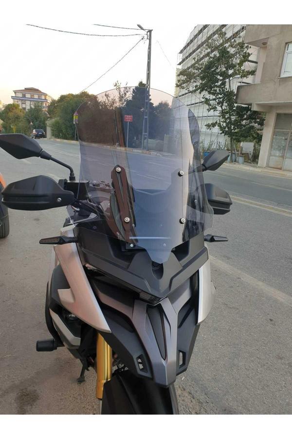 MOTOCAM Voge DS 625X Siperlik Ön Cam 2023-2025 Model 65cm Açık Füme Renkli 4mm UZUN CAM - Image 1