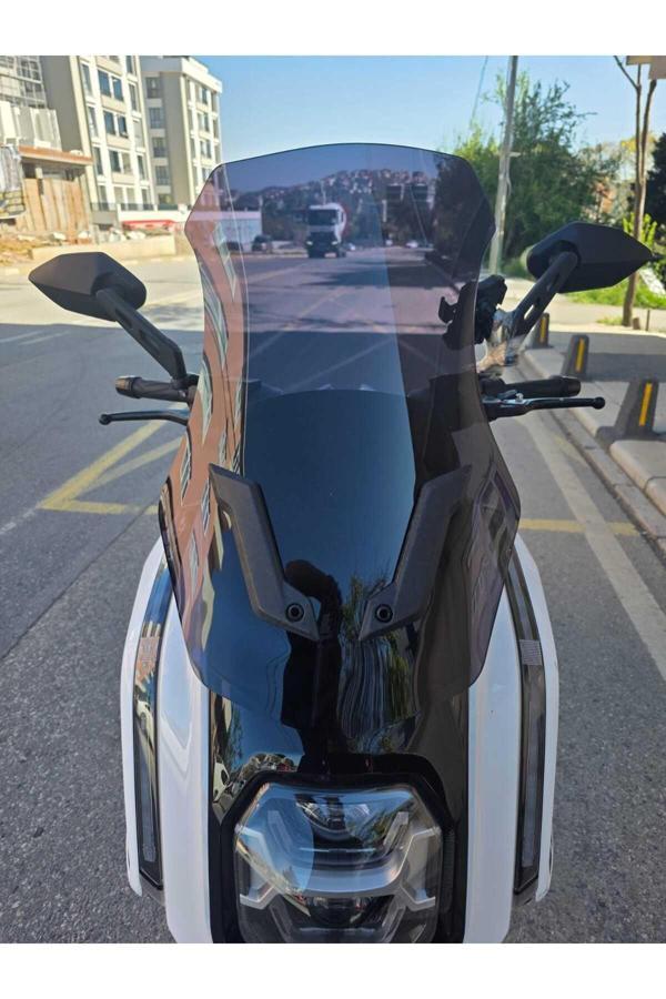 MOTOCAM Dofern JDF 250 T Siperlik Ön Cam 2024-2025 Model 60cm Siyah Renkli 4mm UZUN CAM - Image 1