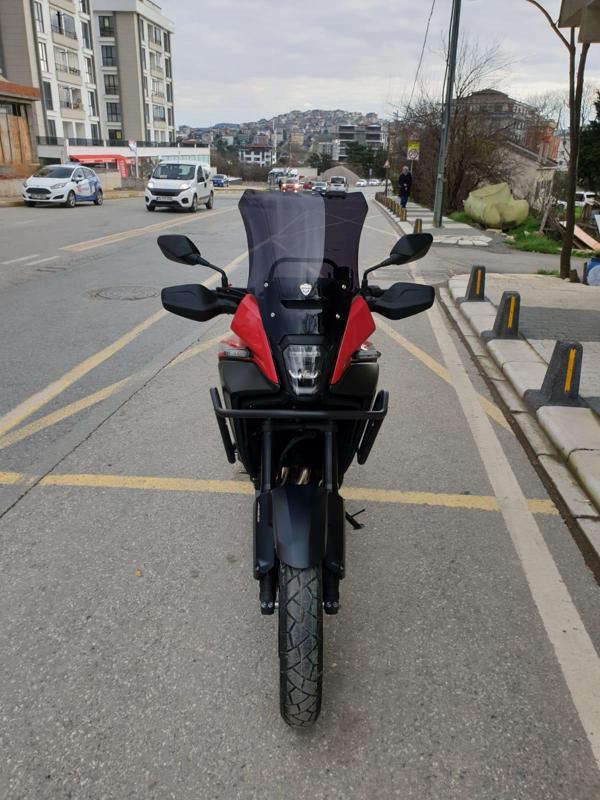 MOTOCAM Honda NX 500 Ön Cam 2025 Model 44cm Siyah Renkli 4mm UZUN CAM - Image 1