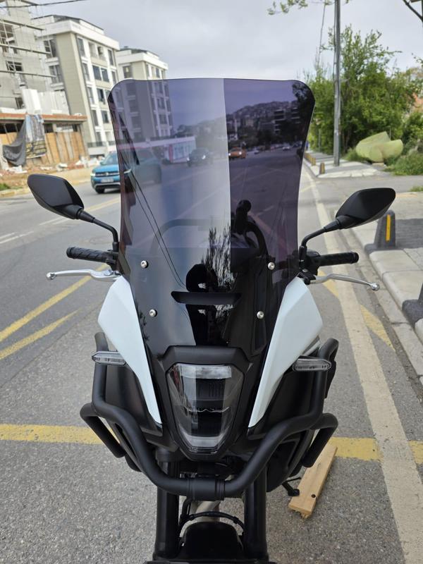MOTOCAM Honda NX 500 Ön Cam 48cm 2025 Model Siyah Renkli 4mm UZUN CAM - Image 1