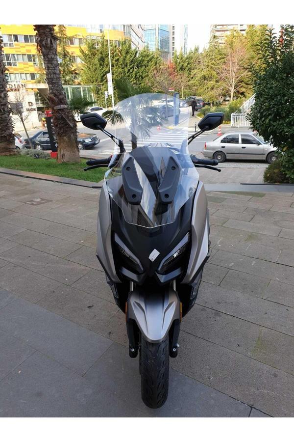 MOTOCAM QJ Fort 350 Siperlik Ön Cam 2023-2025 Model 74cm Şeffaf Renkli 4mm UZUN CAM - Image 1