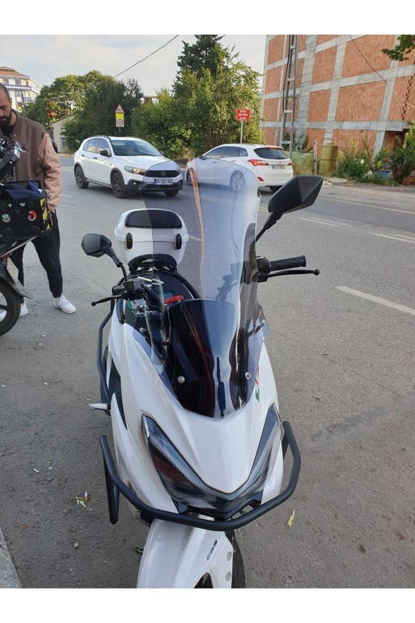 MOTOCAM RKS Newlight PRO Siperlik Ön Cam 2023-2025 Model 75cm açık füme Renkli 4mm UZUN BOYLU - Image 1
