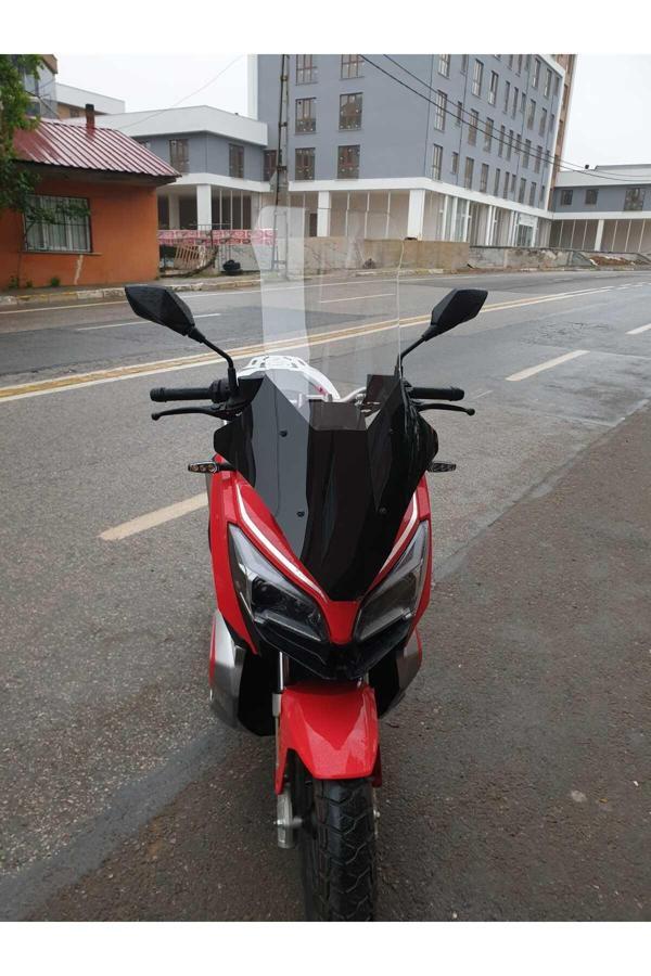 MOTOCAM RKS Reale 125 Siperlik Ön Cam 2023-2025 Model 78cm şeffaf Renkli 4mm UZUN CAM - Image 1