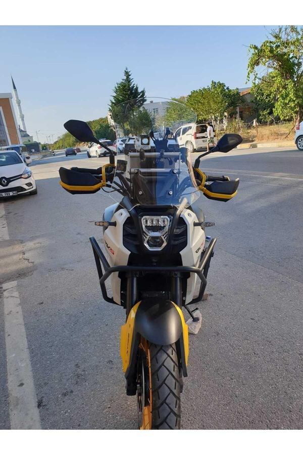MOTOCAM RKS SVT 650 X Siperlik Ön Cam 2023-2025 Model 50cm Şeffaf Renkli 4mm UZUN CAM - Image 1