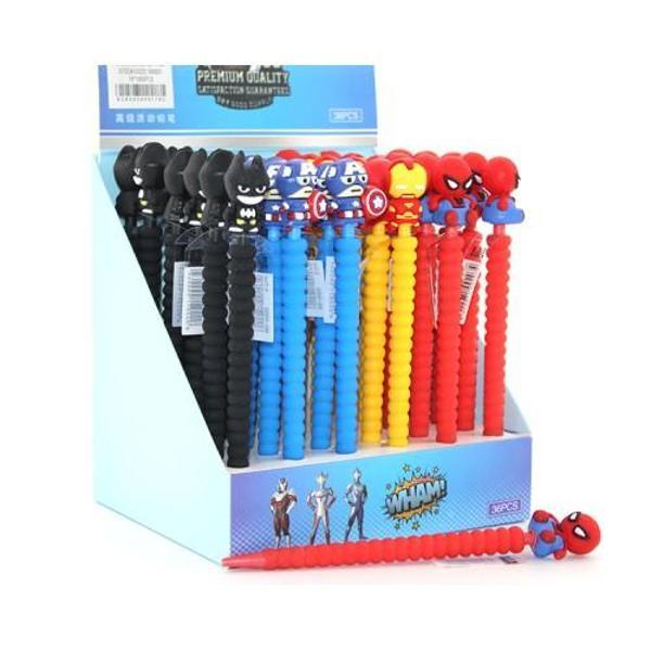 Büro Ev Ofis Hediyesi için Çizgi Kahramanlar Motif 07 Uçlu Kurşun Kalem - Image 1