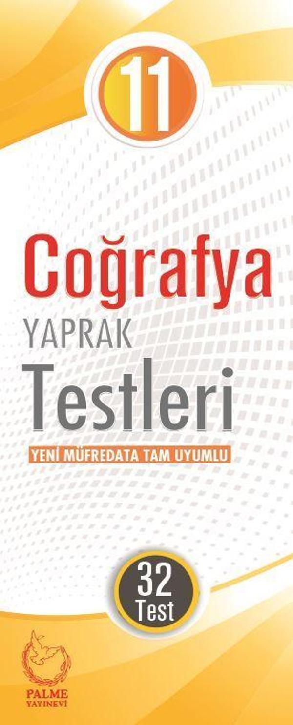 Palme Yayınevi 11, Sınıf Coğrafya Yaprak Testi ( 32 Test ) - Palme Yayınları - Image 1