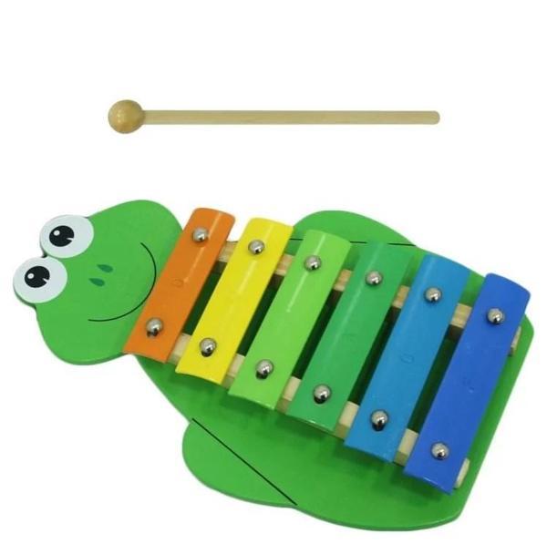 Ahşap Kurbağa Figürlü Ksilofon - Image 1