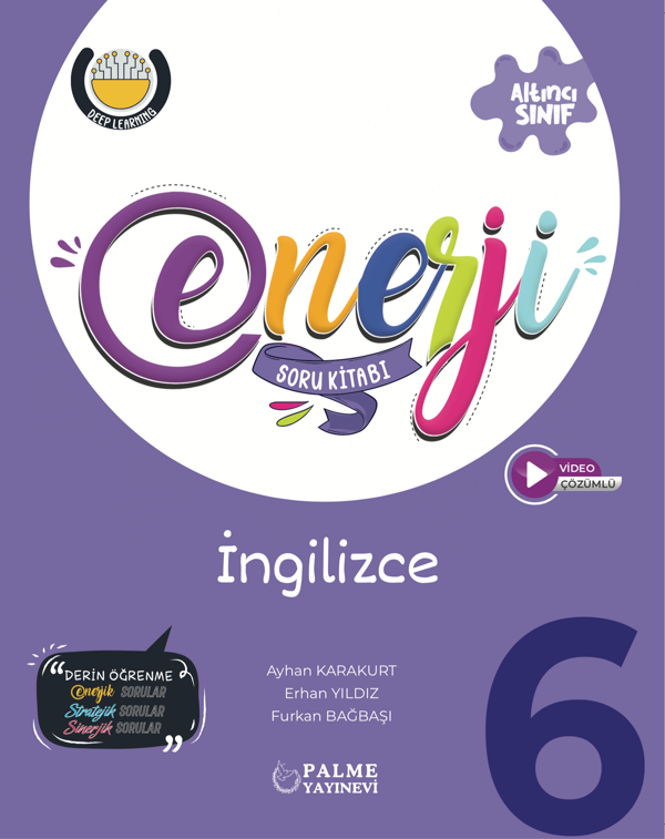 Palme Yayınevi 6. Sınıf Enerji İngilizce Soru Kitabı - Palme Yayınları - Image 1