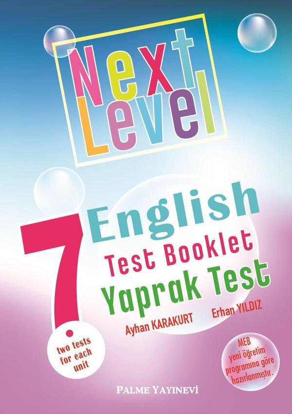Palme Yayınevi 7, Sınıf Next Level English Test Booklet Yaprak Test - Palme Yayınları - Image 1