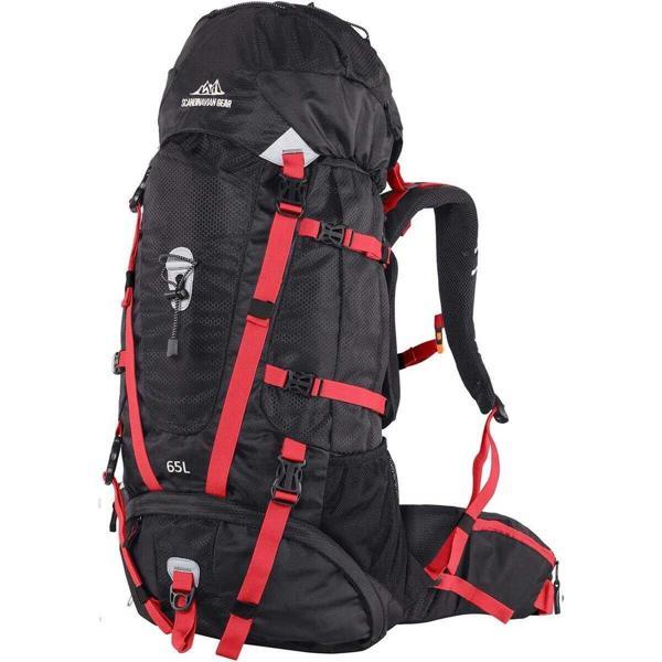 Quickup Hiking Sırt Çantası 65 Litre- Kırmızı Dağcı Sırt Çantası Kamp Çantası - Image 1