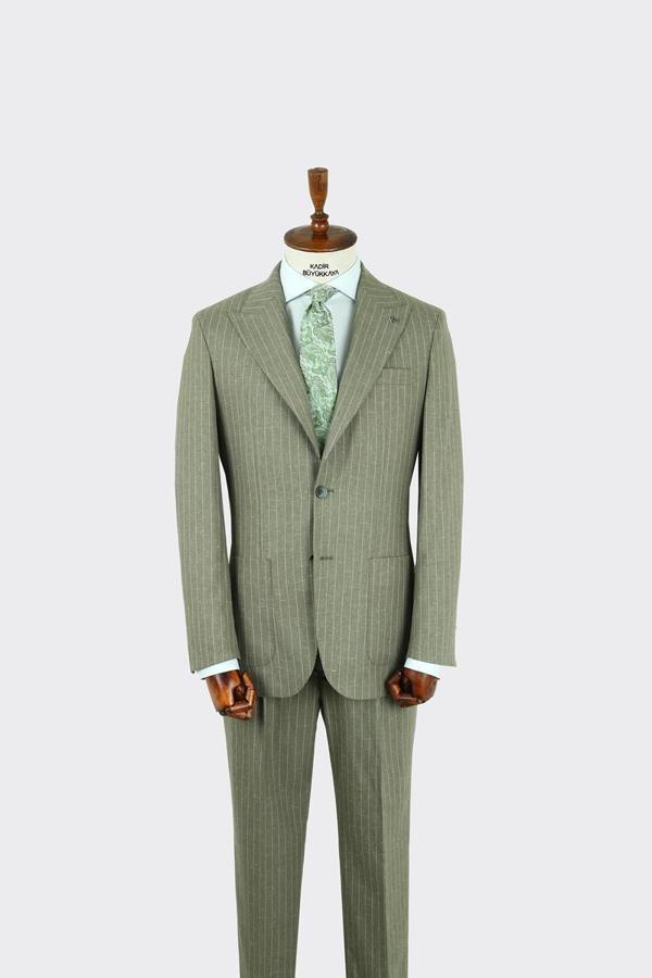 Kırlangıç Yaka Pileli Erkek Takım Elbise-KAX1305S - Image 1
