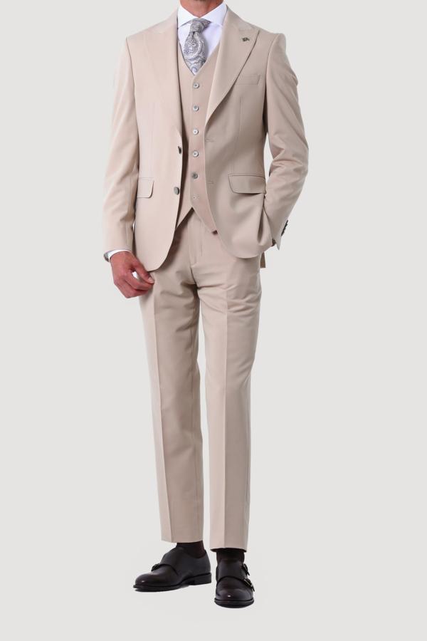Modern ve Zarif Yelekli Erkek Takım Elbise - Slim Fit Dört Mevsim-KAW1020S - Image 1
