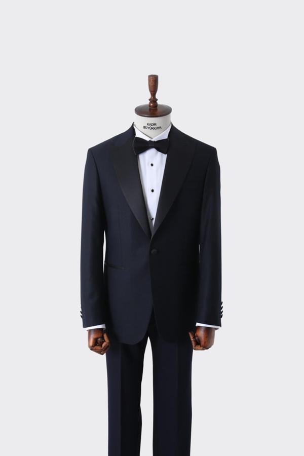 Modern Tasarımlı Erkek Kruvaze Smokin Takım Elbise-KAW1564S - Image 1