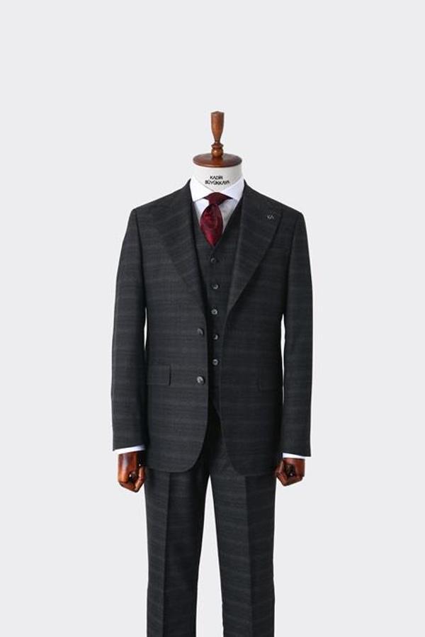 Modern Kesim Yelekli Erkek Takım Elbise - Slim Fit Şık ve Rahat-KAW1007S - Image 1