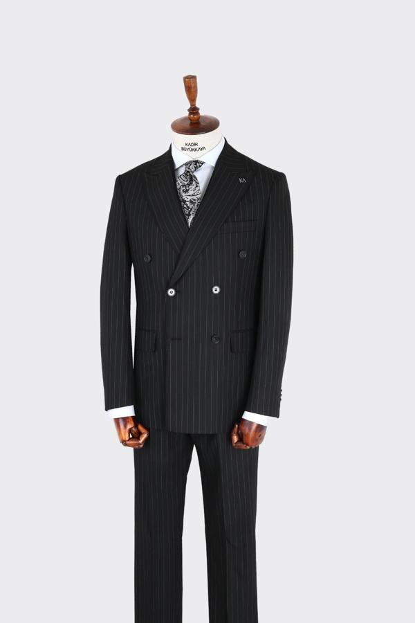 Kırlangıç Yaka Kruvaze Erkek Takım Elbise-KAX1257S - Image 1