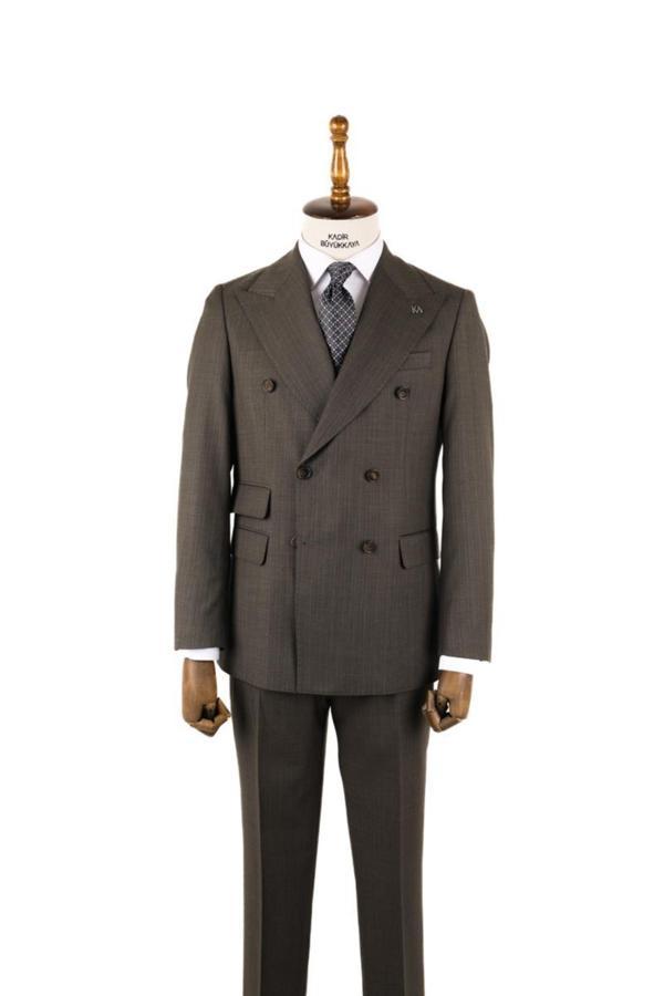 Geniş Kırlangıç Yakalı Erkek Takım Elbise-KAV1215S - Image 1