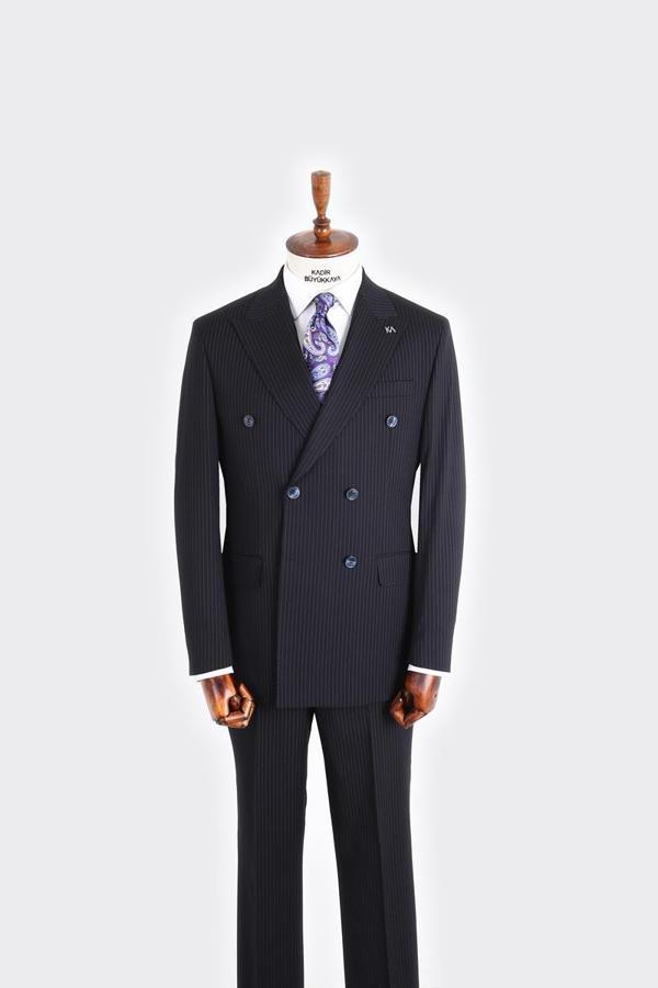 Kırlangıç Yaka Kruvaze Erkek Takım Elbise-KAX1205S - Image 1