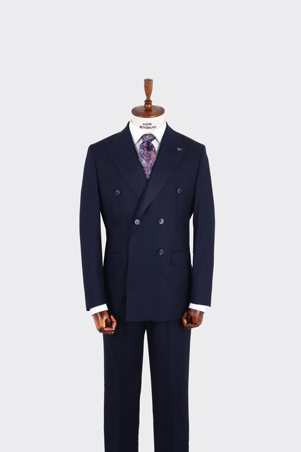 Kırlangıç Yaka Kruvaze Erkek Takım Elbise-KAX1211S - Image 1