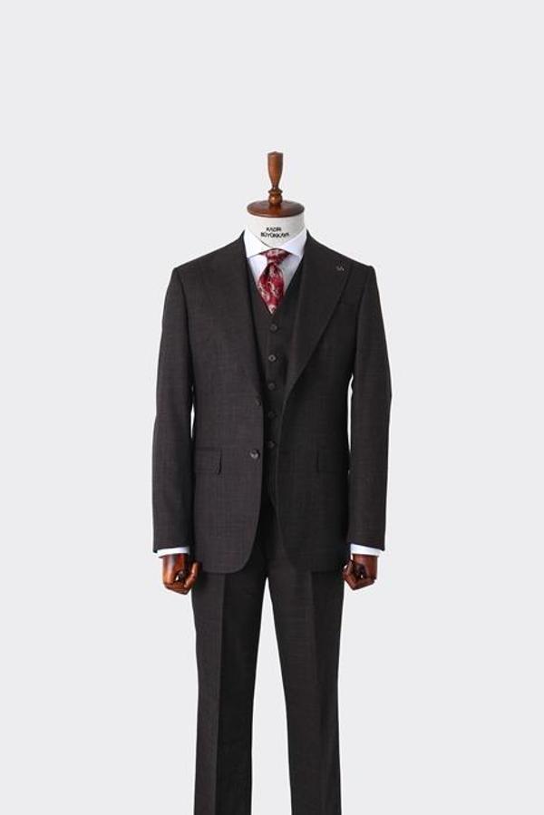 Modern Slim Fit Yelekli Takım Elbise-KAW1009S - Image 1