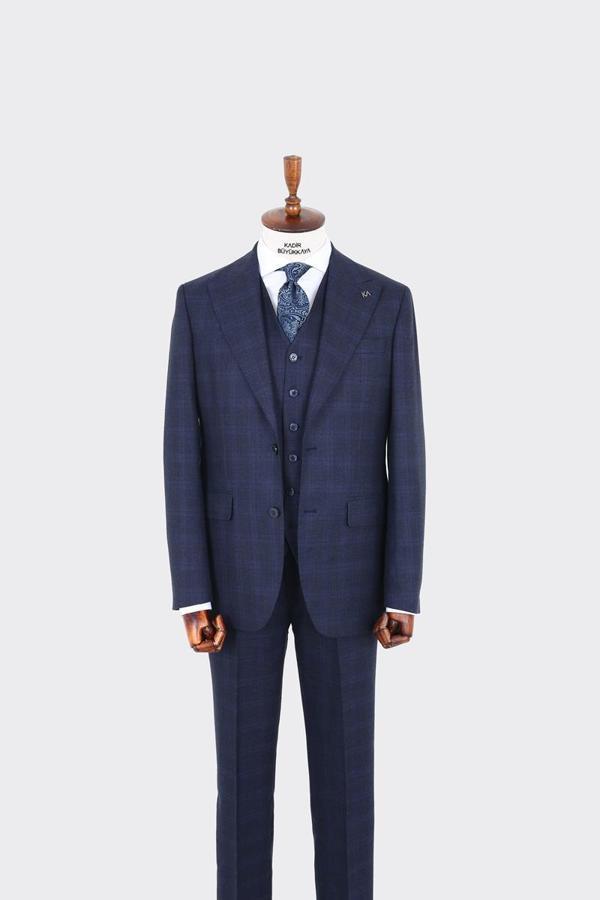 Günlük ve Ofis Kullanımı İçin Yelekli Erkek Takım Elbise - Modern Kesim-KAW1008S - Image 1