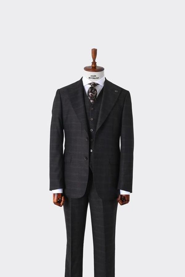 Modern Kesim Yelekli Erkek Takım Elbise - Slim Fit Şık ve Rahat-KAW1007S - Image 1