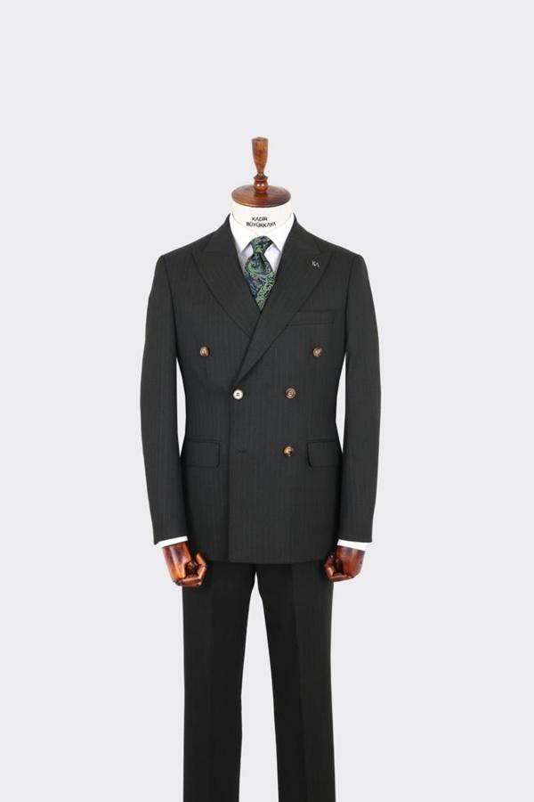 Kırlangıç Yaka Kruvaze Erkek Takım Elbise-KAX1256S - Image 1