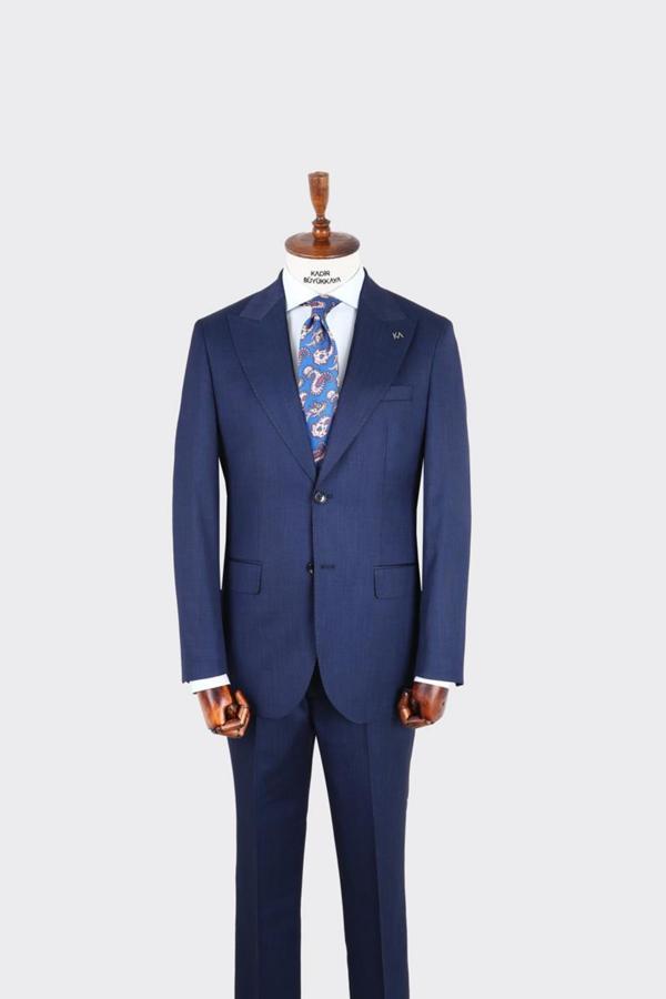 Kırlangıç Yaka İki Düğmeli Erkek Takım Elbise-KAX1363S - Image 1