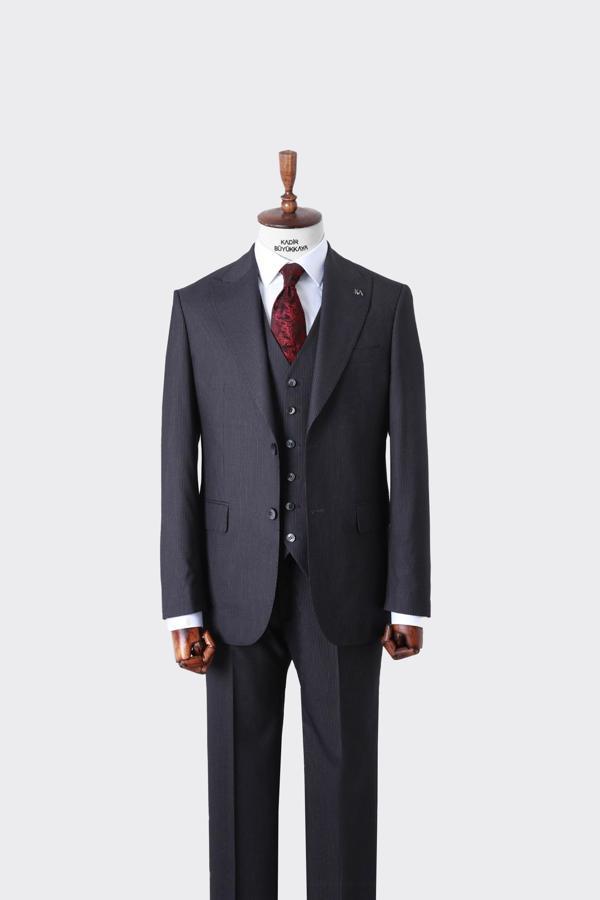 Modern Kesim Slim Fit Yelekli Erkek Takım Elbise - Şık ve Zarif-KAW1042S - Image 1