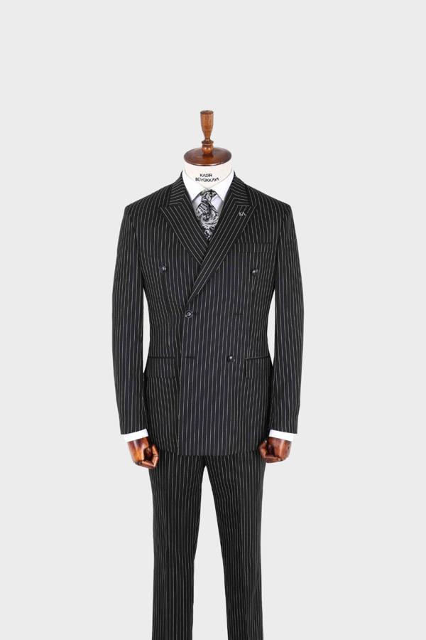 Kırlangıç Yaka Kruvaze Erkek Takım Elbise-KAX1270W - Image 1