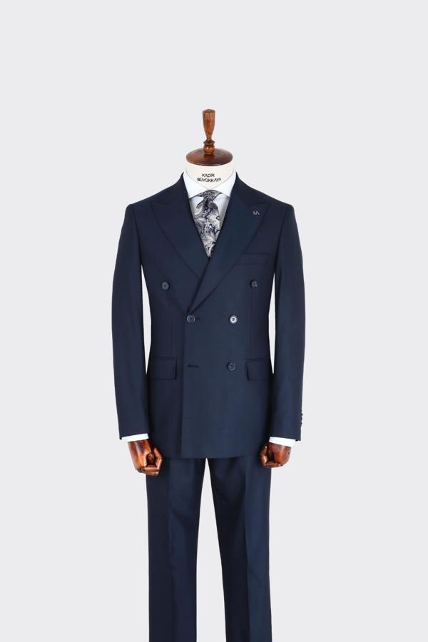 Erkek Kırlangıç Yaka Kruvaze  Takım Elbise-KAX1265S - Image 1