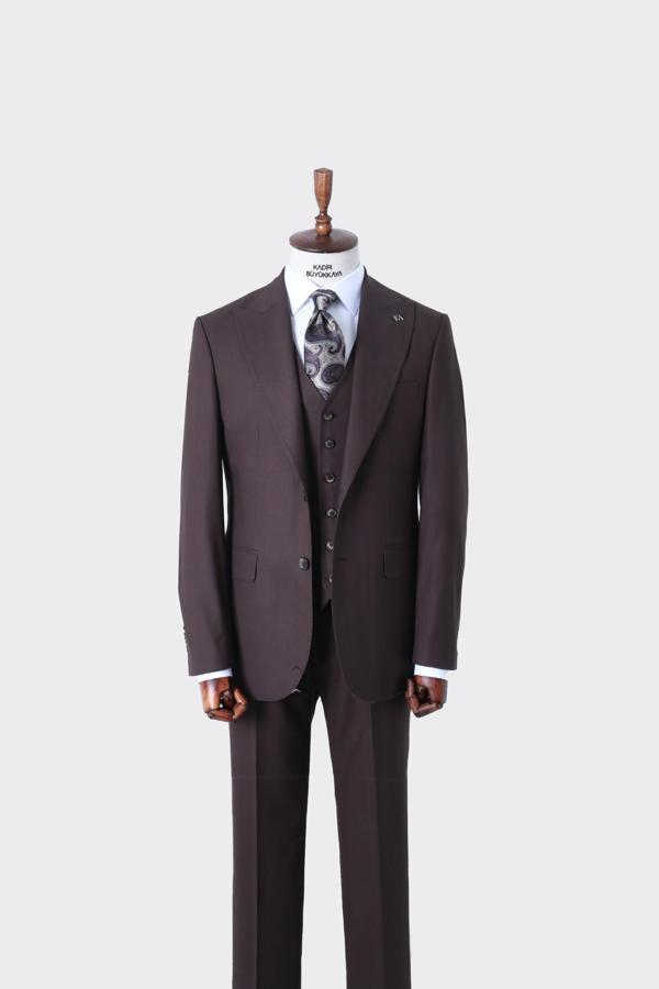 Modern ve Şık Yelekli Erkek Takım Elbise - Slim Fit Dört Mevsim-KAW1043S - Image 1