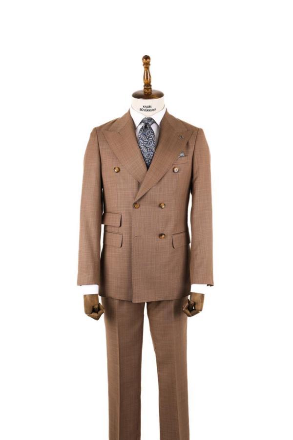 Geniş Kırlangıç Yakalı Erkek Takım Elbise-KAV1215S - Image 1
