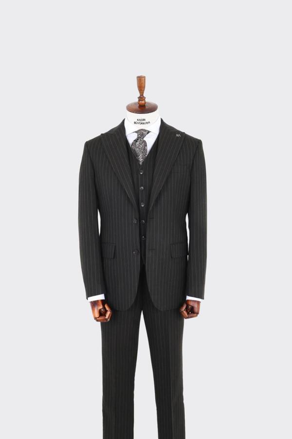 Modern Kesim Yelekli Erkek Takım Elbise - Slim Fit Rahat ve Şık-KAV1078W - Image 1